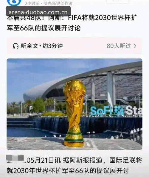 48队 vs 66队：世界杯扩军计划与多宝体育平台上的赛事体验对比